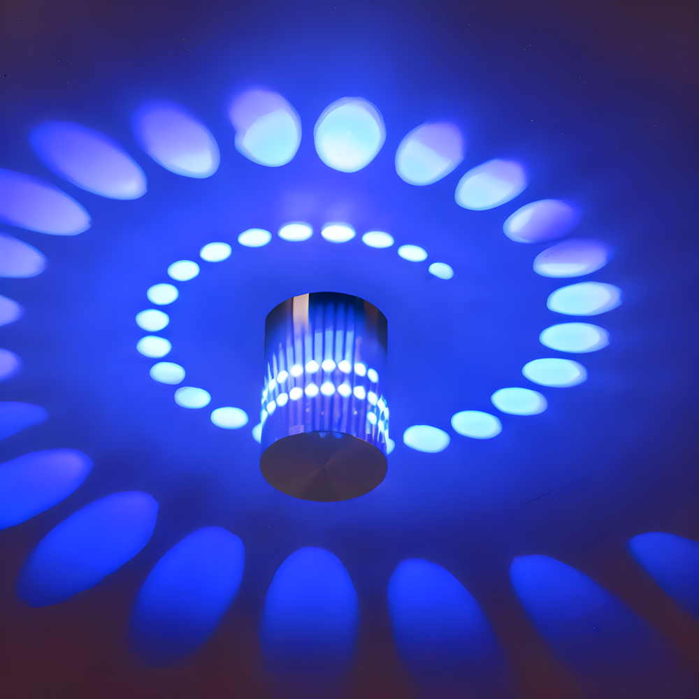 LuminBlast Wandleuchte - Zylindrische Wandlampe - Bunte Spirale Wandleuchten LED