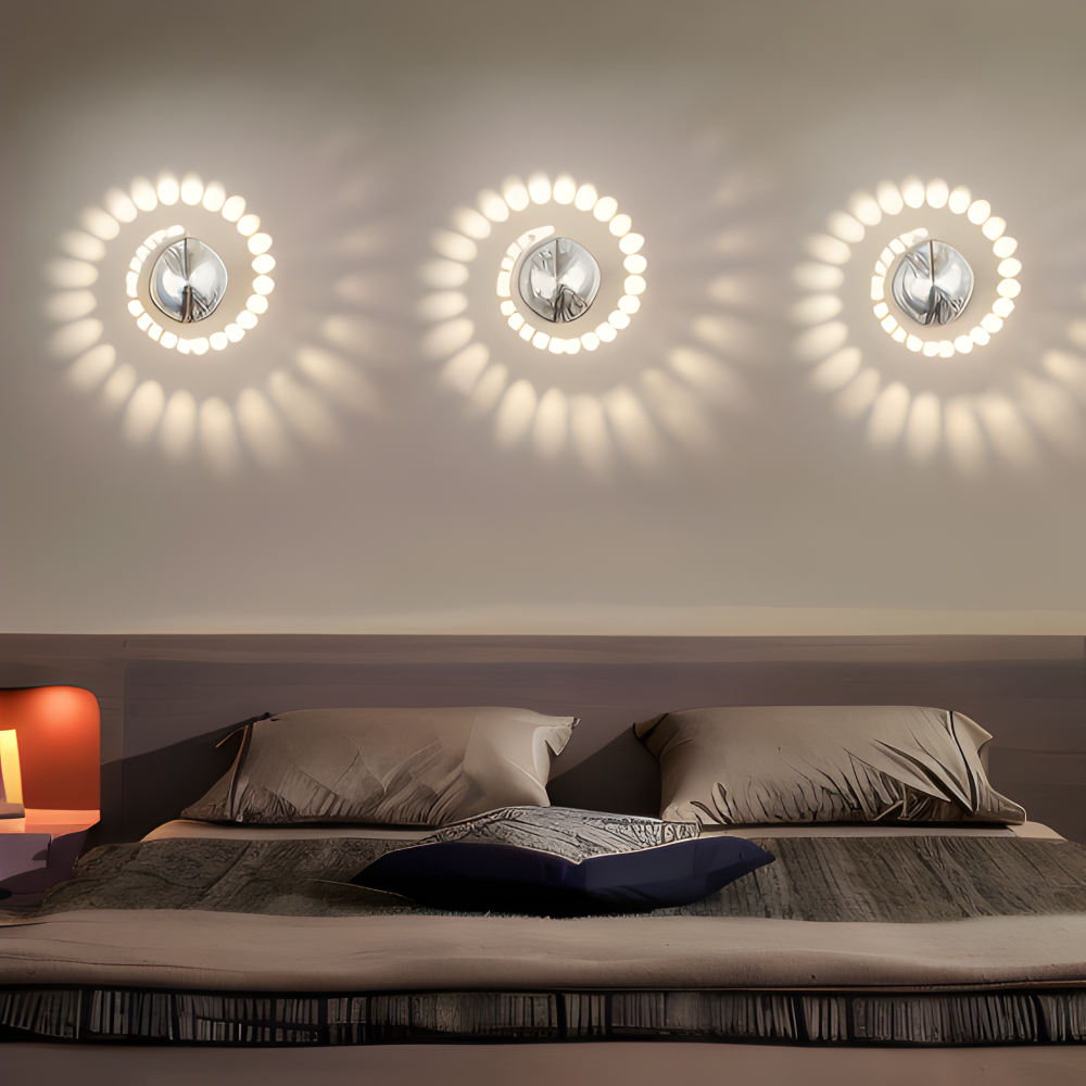 LuminBlast Wandleuchte - Zylindrische Wandlampe - Bunte Spirale Wandleuchten LED
