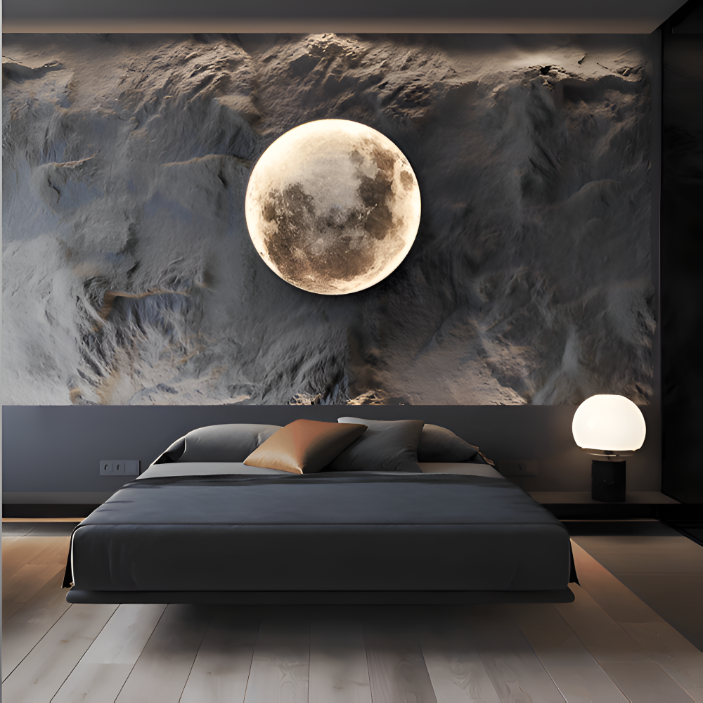 Lunar 3D-Mond-Wandleuchte - Einstellbare & Dimmbare Mond-Wandleuchte