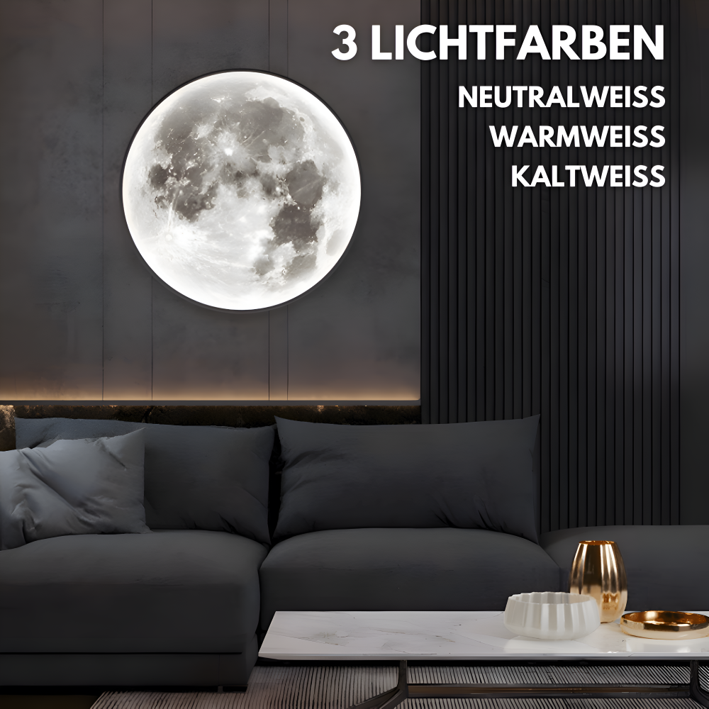 Lunar 3D-Mond-Wandleuchte - Einstellbare & Dimmbare Mond-Wandleuchte