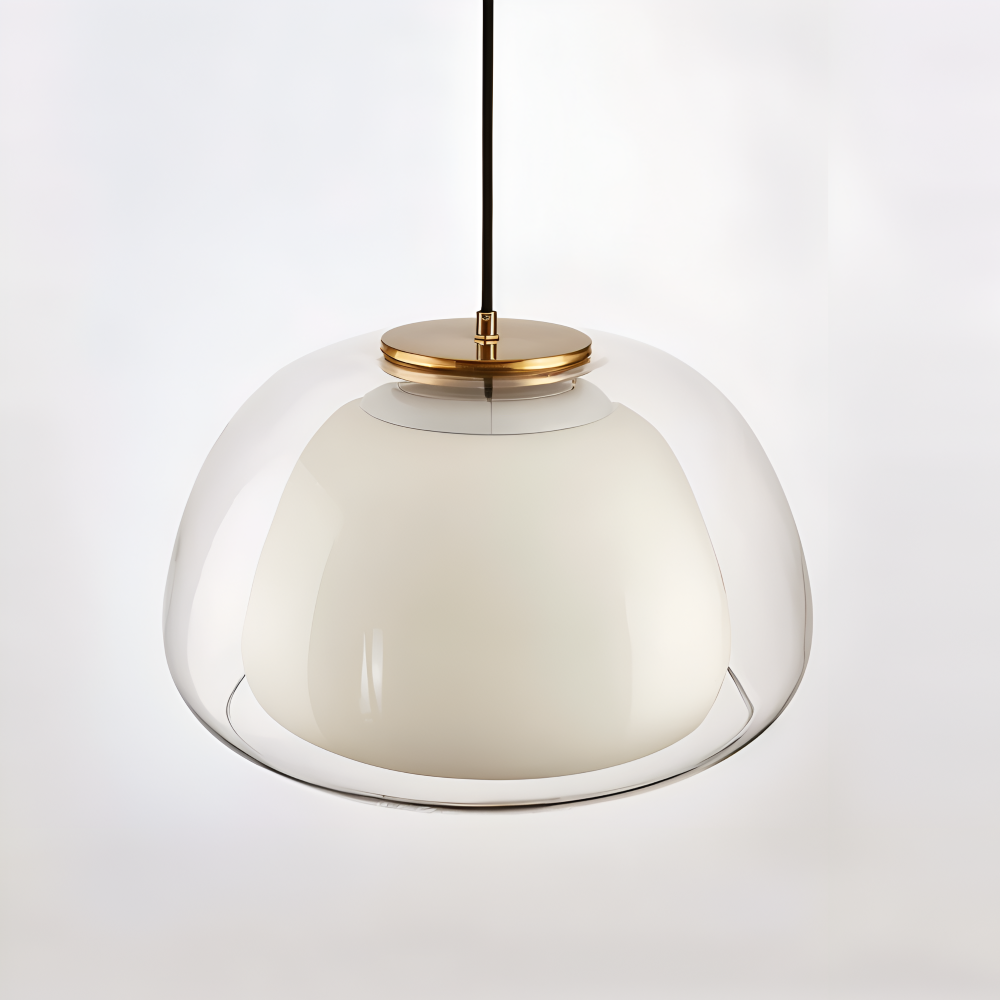 LustreJell - Moderne Creme Glas Pendelleuchte - Transparente Jelly LED Hängelampe