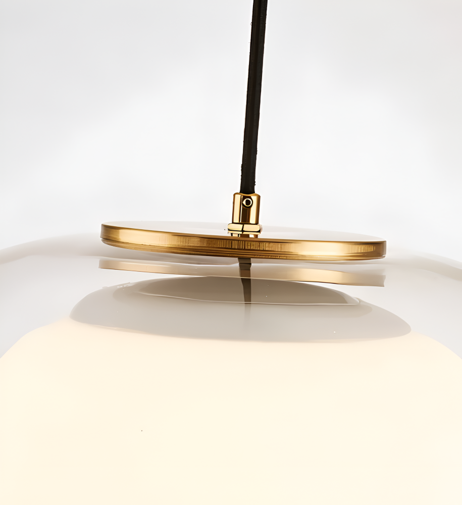 LustreJell - Moderne Creme Glas Pendelleuchte - Transparente Jelly LED Hängelampe
