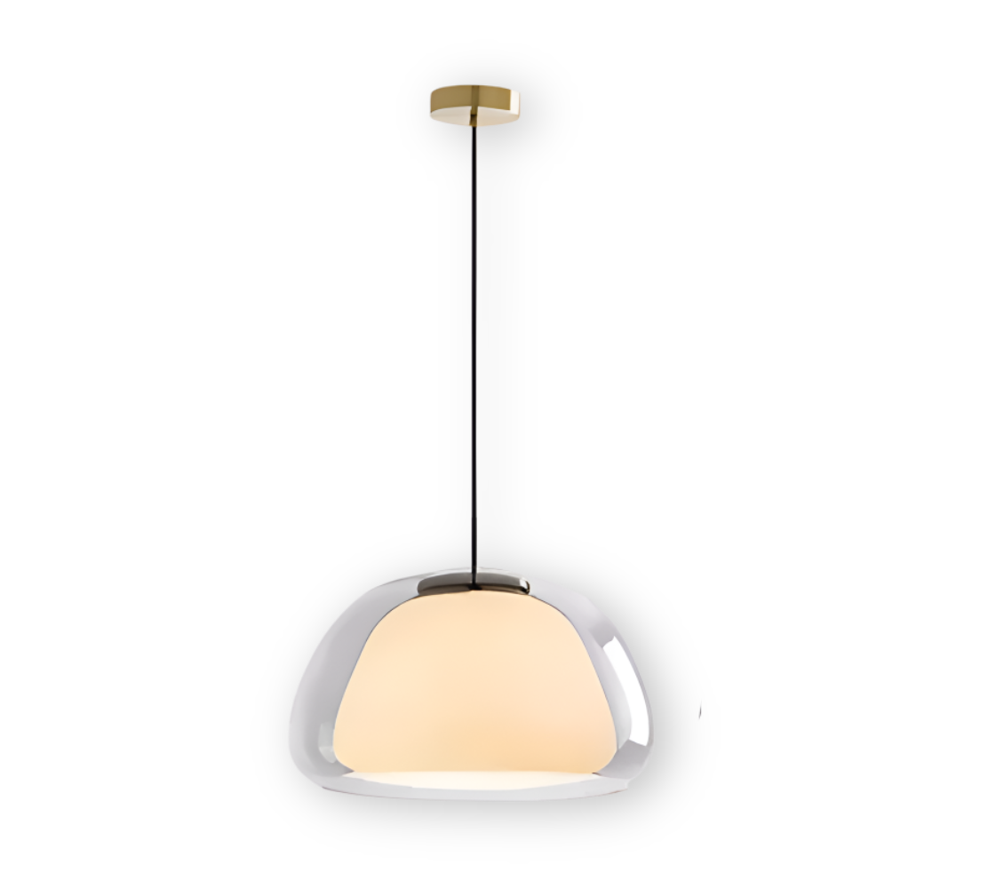 LustreJell - Moderne Creme Glas Pendelleuchte - Transparente Jelly LED Hängelampe