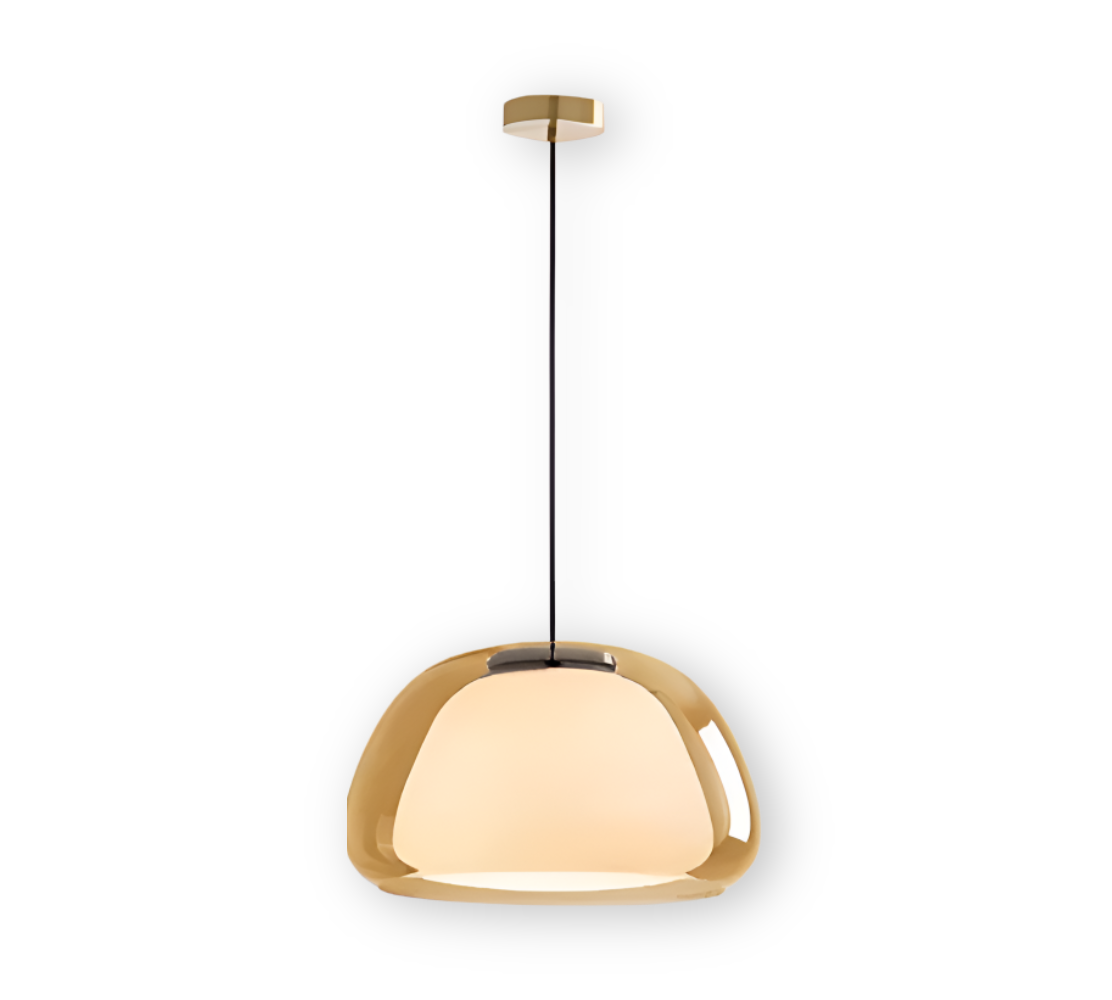 LustreJell - Moderne Creme Glas Pendelleuchte - Transparente Jelly LED Hängelampe