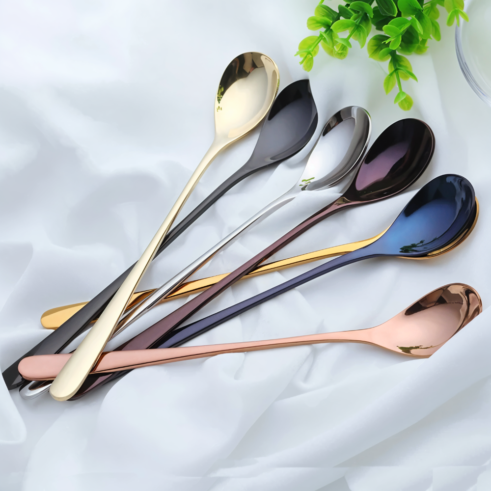 Luxe Dessertlöffel - 4/6 Stück Set Langstielige Löffel