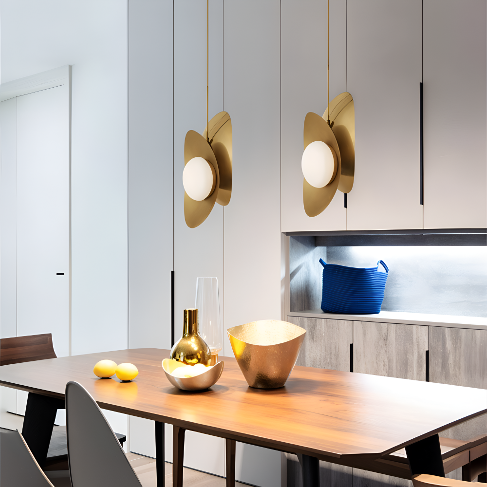 Luxe Pearle Pendelleuchte - Luxuriöse Perlenglaslampe Metall Hängelampe