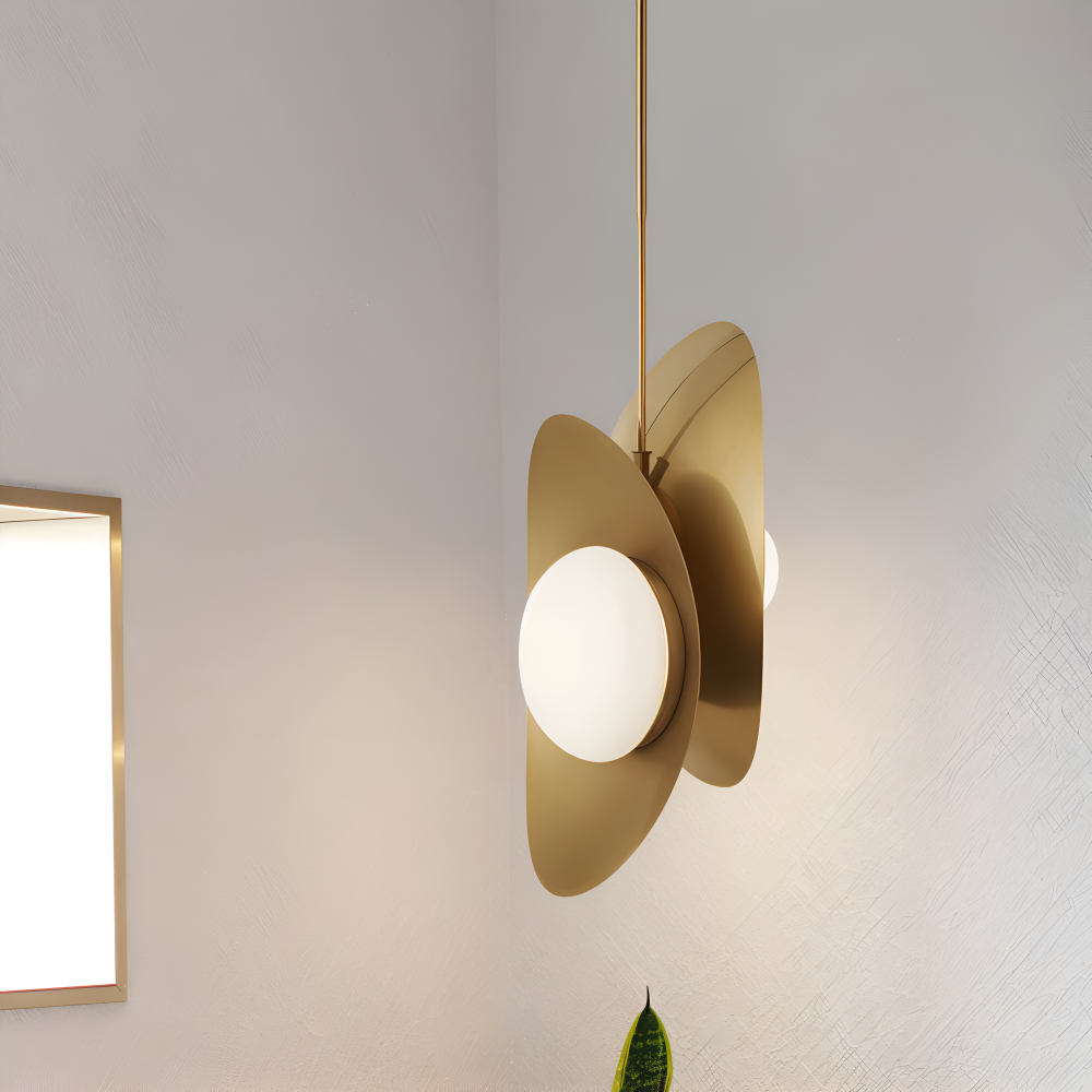 Luxe Pearle Pendelleuchte - Luxuriöse Perlenglaslampe Metall Hängelampe