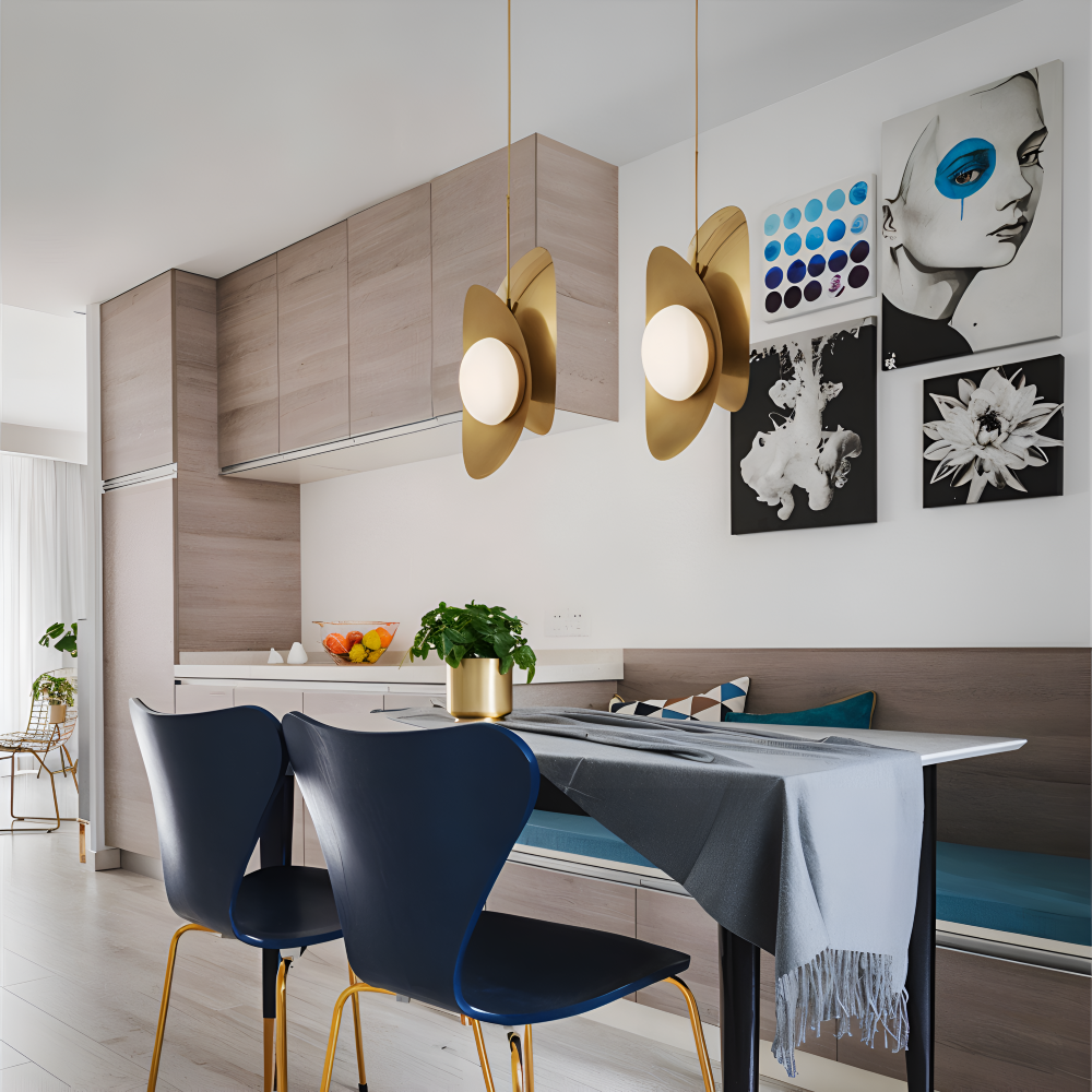 Luxe Pearle Pendelleuchte - Luxuriöse Perlenglaslampe Metall Hängelampe