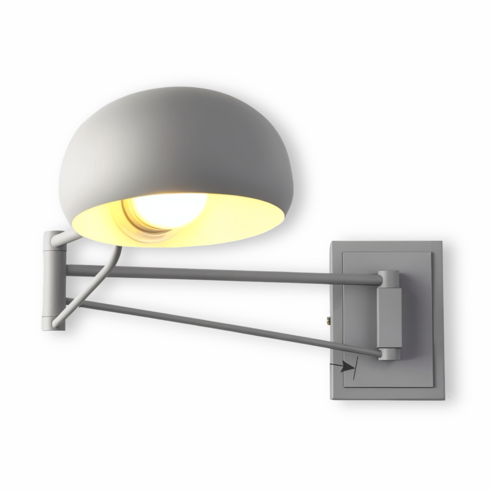 LuxiFlex Wandleuchte - Verstellbare Metallic Langarm Wandlampe - Moderne E27 Macaron Wandleuchten LED