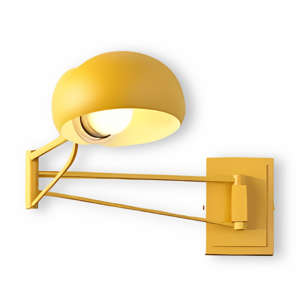 LuxiFlex Wandleuchte - Verstellbare Metallic Langarm Wandlampe - Moderne E27 Macaron Wandleuchten LED