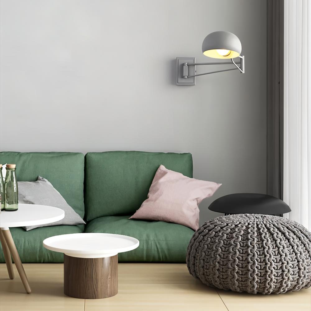 LuxiFlex Wandleuchte - Verstellbare Metallic Langarm Wandlampe - Moderne E27 Macaron Wandleuchten LED