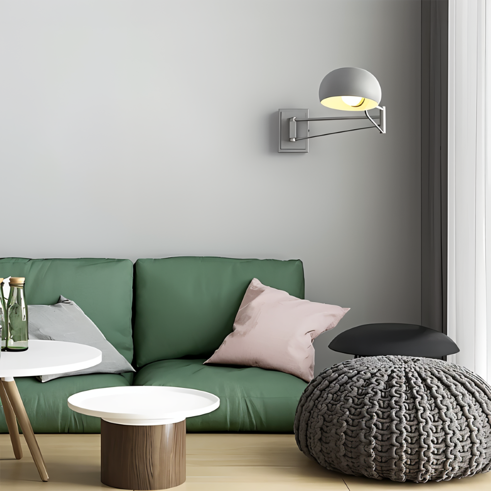 LuxiFlex Wandleuchte - Verstellbare Metallic Langarm Wandlampe - Moderne E27 Macaron Wandleuchten LED