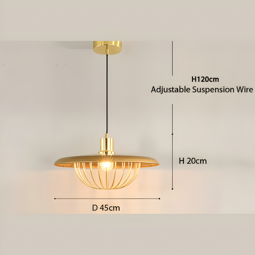 LuxuRail Pendelleuchte - Stylische Retro Moderne Metallkäfig Hängelampe