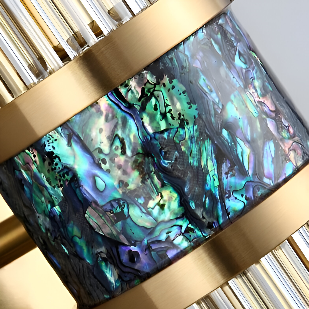 Luxuriöse Goldkristall Wandleuchte - Moderne Gerippte Wandlampe - E14 Wandleuchten LED