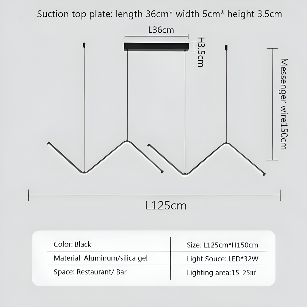 Luxurzi Pendelleuchte - Luxuriöse Dreieckige LED Pendelleuchte