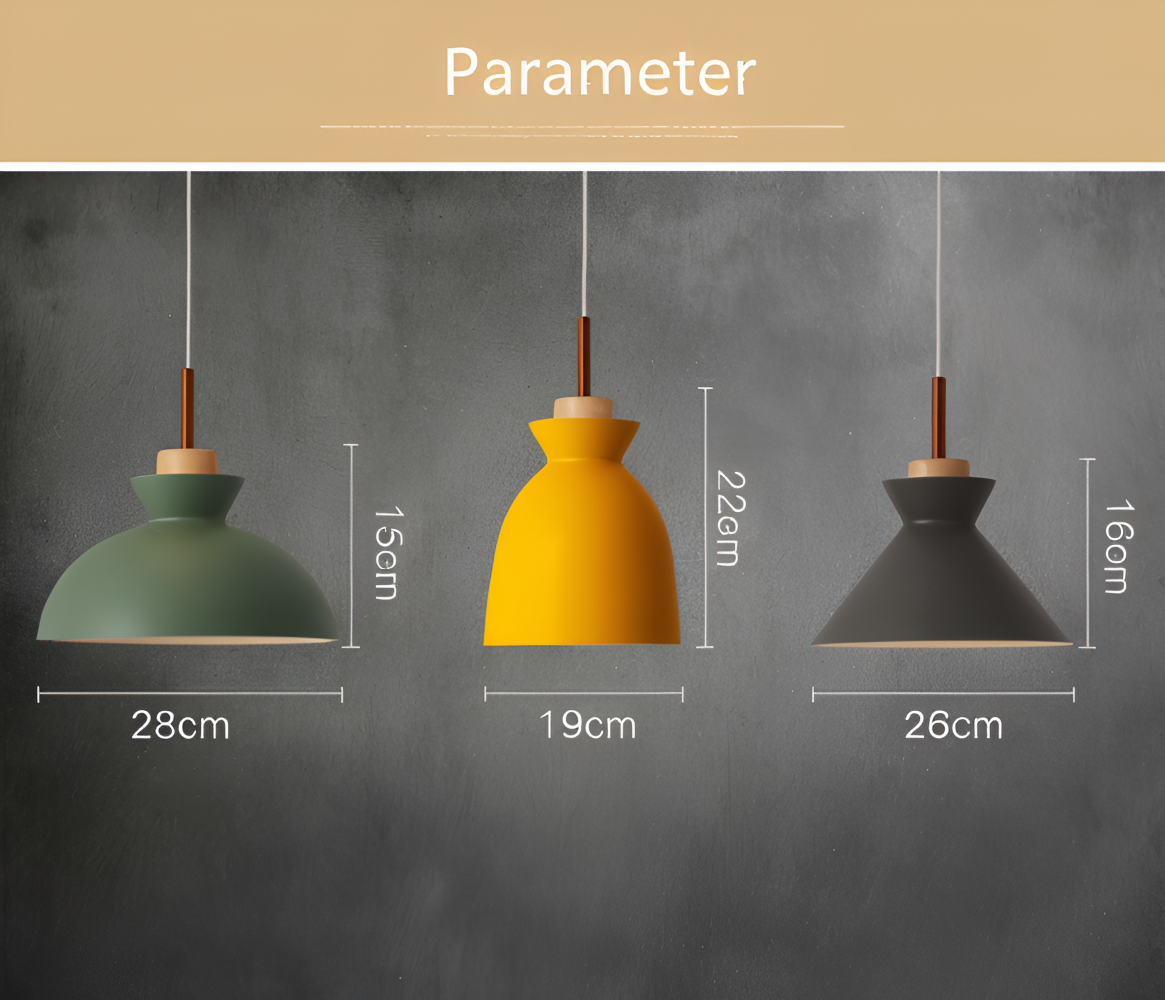 Macaron Hue Pendelleuchte - Bunte Flanell & Kuppel Design Hängelampe in Macaron Farben