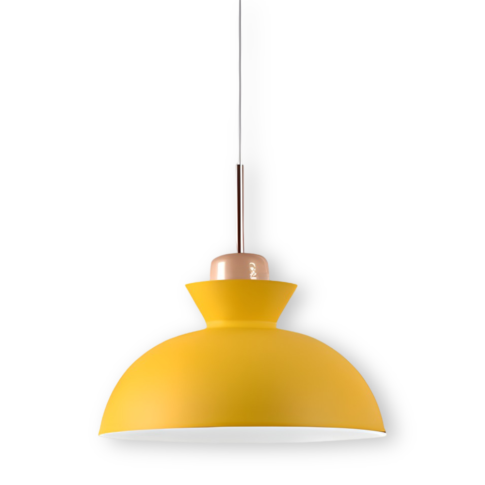 Macaron Hue Pendelleuchte - Bunte Flanell & Kuppel Design Hängelampe in Macaron Farben