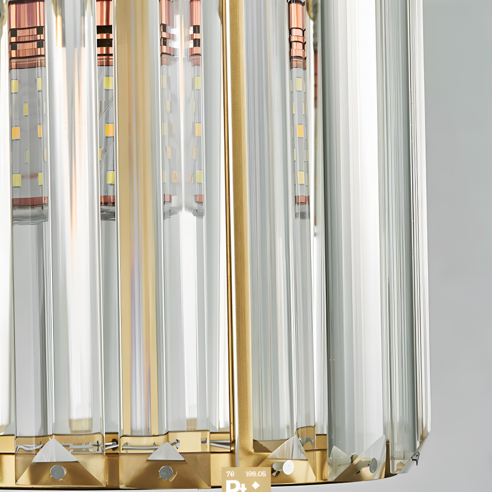 MagesticSpark Pendelleuchte - Schwarz Gold Pendelleuchte Quadratisch - Kristall Hängende Dekorationen Lampe