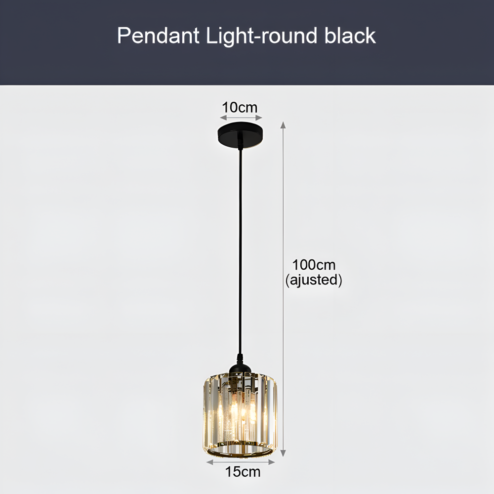 MagesticSpark Pendelleuchte - Schwarz Gold Pendelleuchte Quadratisch - Kristall Hängende Dekorationen Lampe