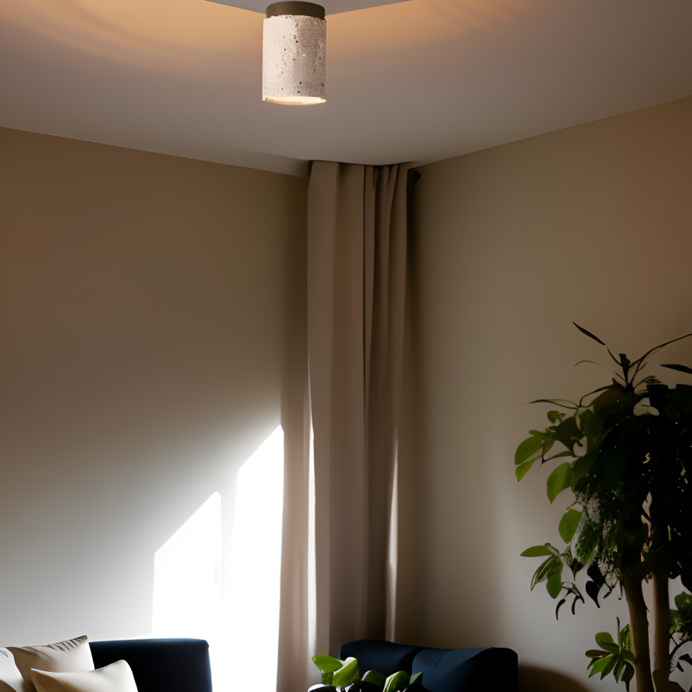 MarWood Deckenleuchte - Travertin-Deckenleuchte - Flush Montage Spotlight