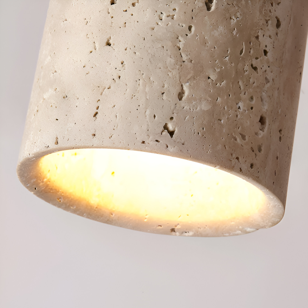 MarWood Deckenleuchte - Travertin-Deckenleuchte - Flush Montage Spotlight