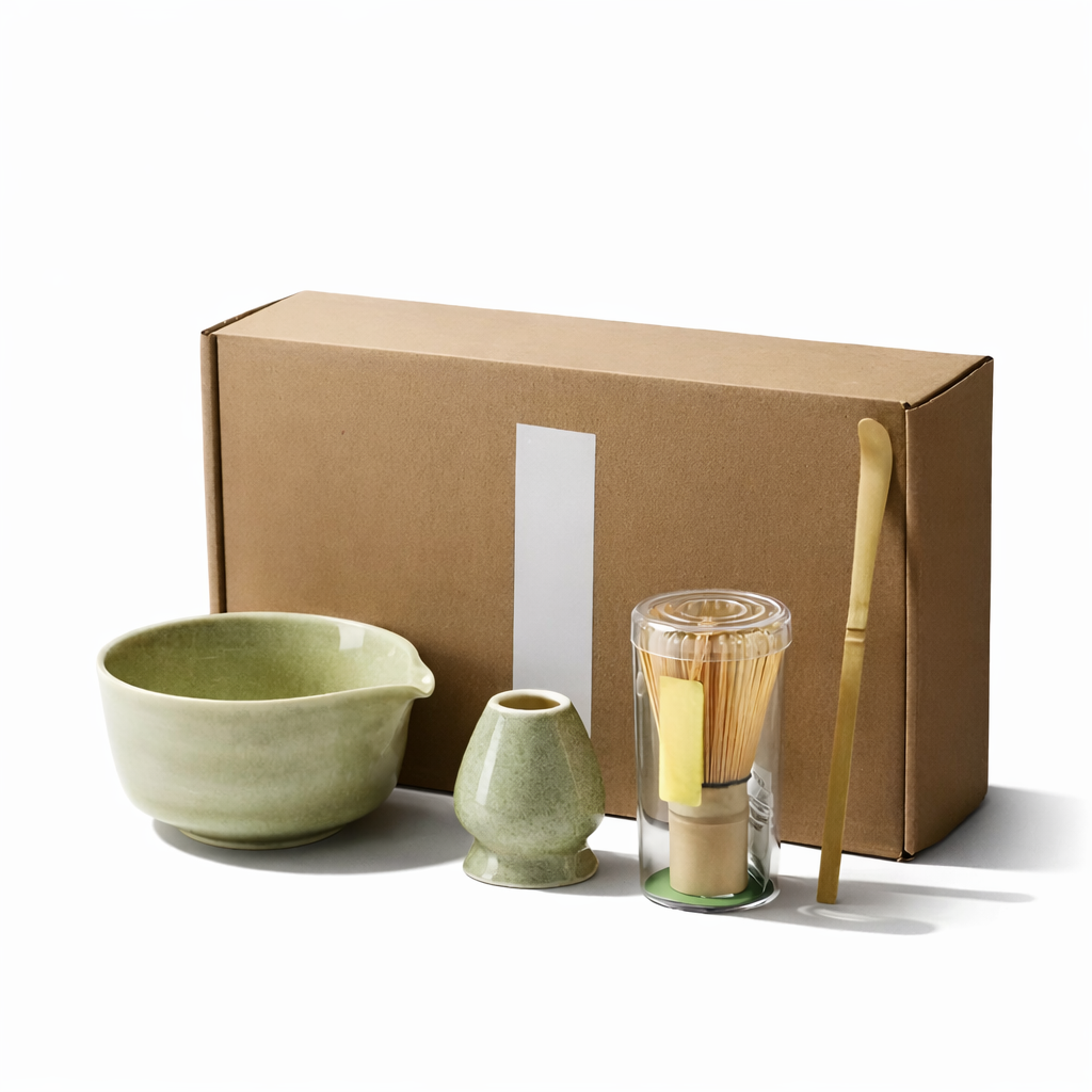 4/5/6-tlg. Matcha Set Kaufen – Keramik & Bambus Tee-Zubehör für Matcha Tee Zeremonien - 13