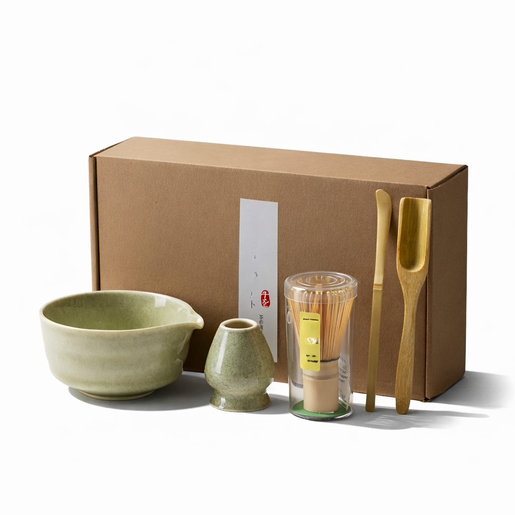 4/5/6-tlg. Matcha Set Kaufen – Keramik & Bambus Tee-Zubehör für Matcha Tee Zeremonien - 14