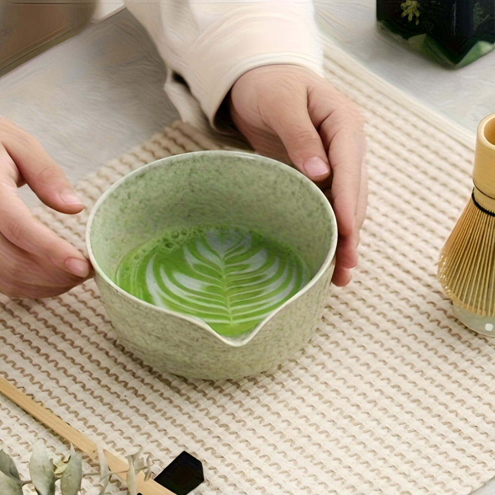 4/5/6-tlg. Matcha Set Kaufen – Keramik & Bambus Tee-Zubehör für Matcha Tee Zeremonien - 3