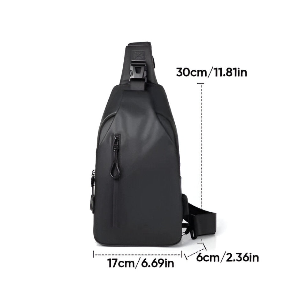 MetroFlex Crossbody Bag - Verstellbare Cross Body Bag Men - Modische Crossbody Bag Schwarz
