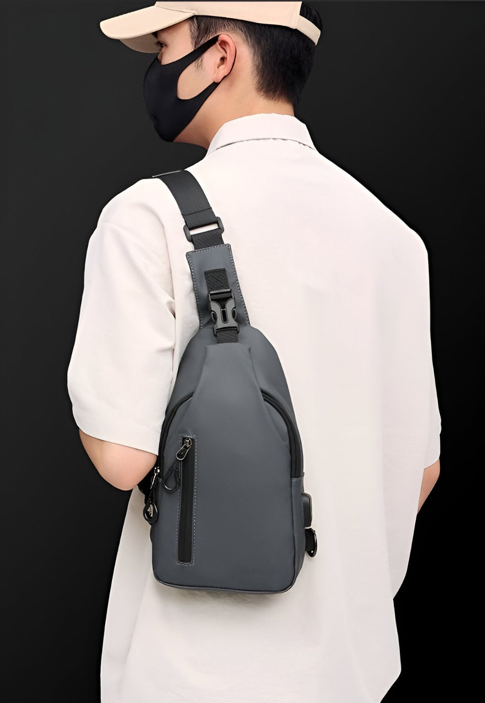 MetroFlex Crossbody Bag - Verstellbare Cross Body Bag Men - Modische Crossbody Bag Schwarz