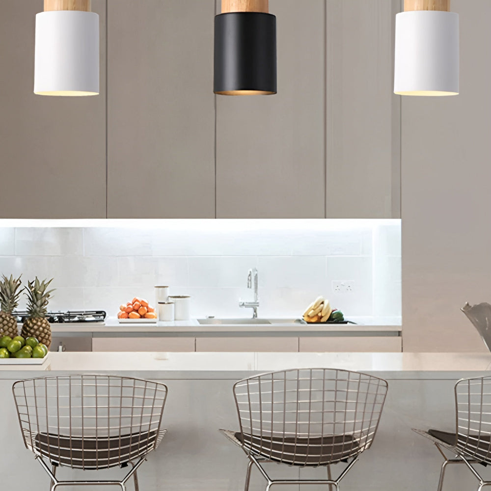 MiniCylinder Deckenleuchte - Minimalistische Aluminium Makrone Hängelampe