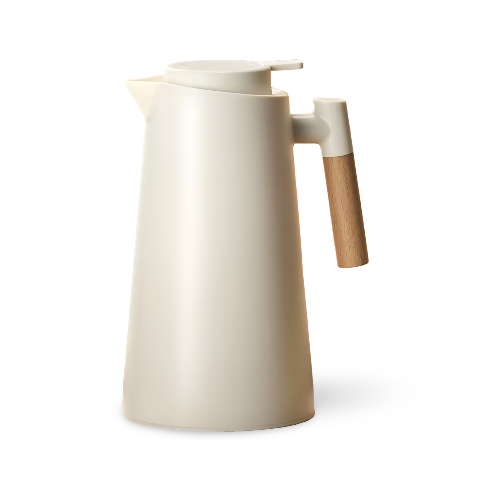 Minimalistische Thermoskanne 1L - Auslaufsicher Elegantes Design für Heiße und Kalte Getränke