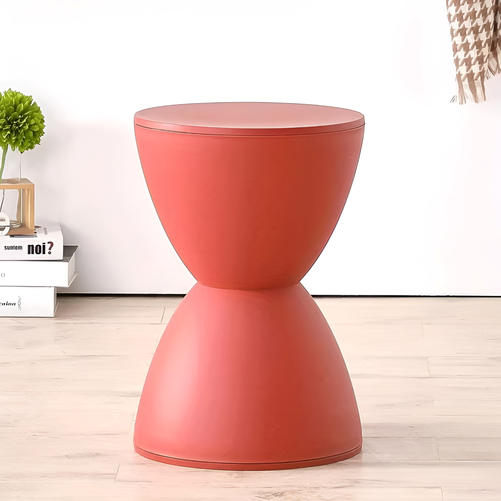 Minimalistischer Kunststoffstuhl - Sanduhrform Hocker für Modernes Wohnzimmer