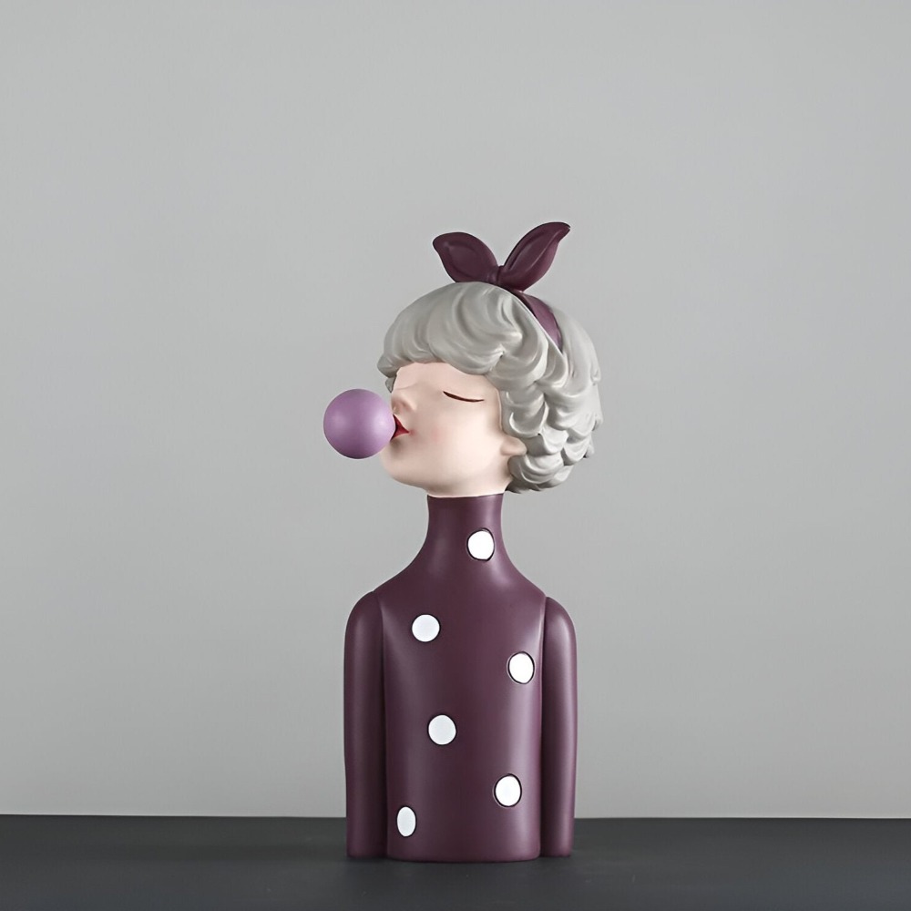 Missy Statuen - Elegante Mädchenfiguren aus Harz mit Haarschleife