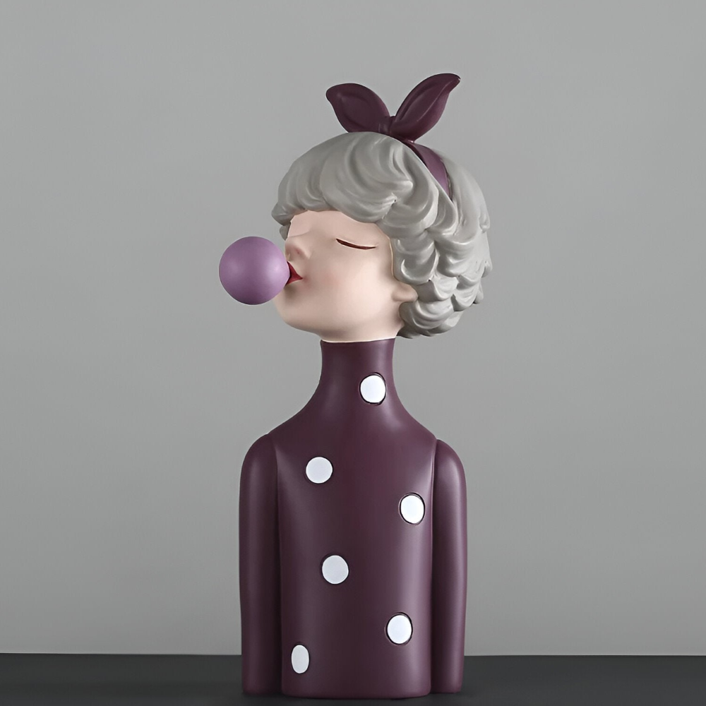 Missy Statuen - Elegante Mädchenfiguren aus Harz mit Haarschleife