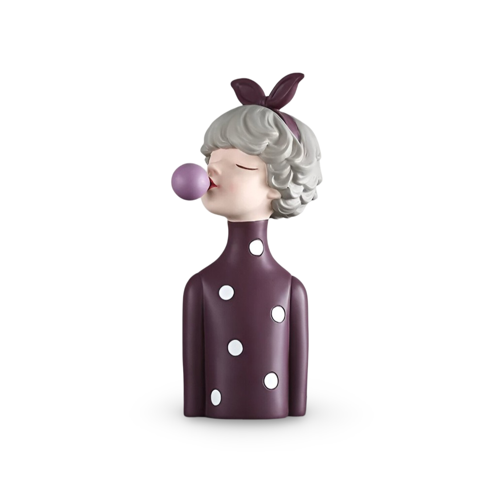 Missy Statuen - Elegante Mädchenfiguren aus Harz mit Haarschleife