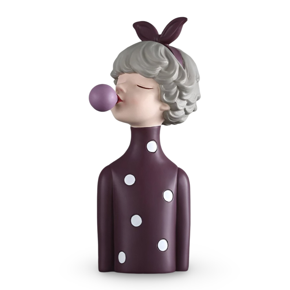 Missy Statuen - Elegante Mädchenfiguren aus Harz mit Haarschleife