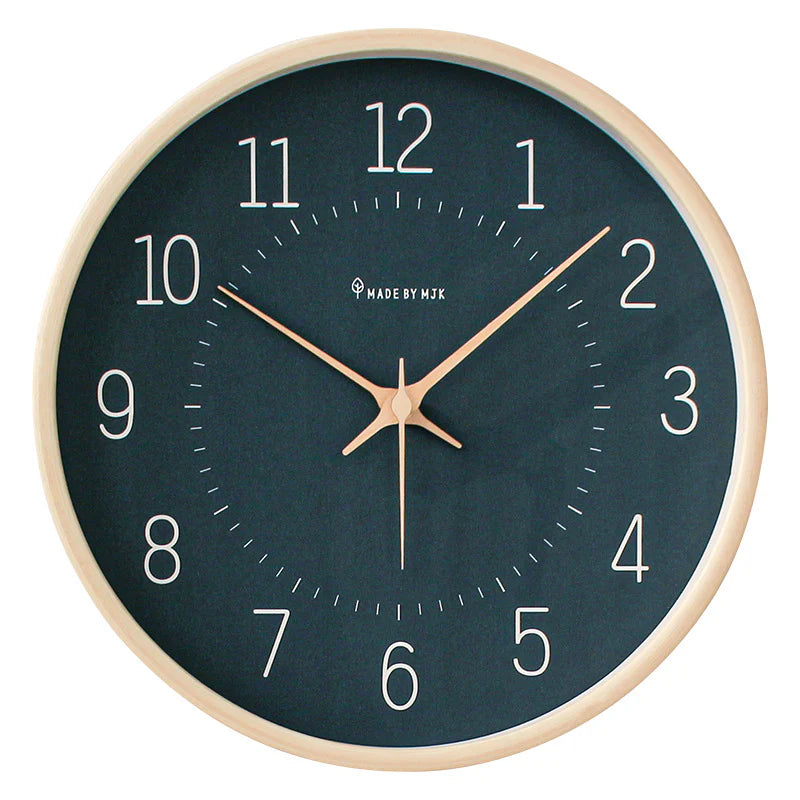 Mizu Modern Wanduhr | Massivholz 12 Zoll, Geräuschlos, Minimalistisch 6