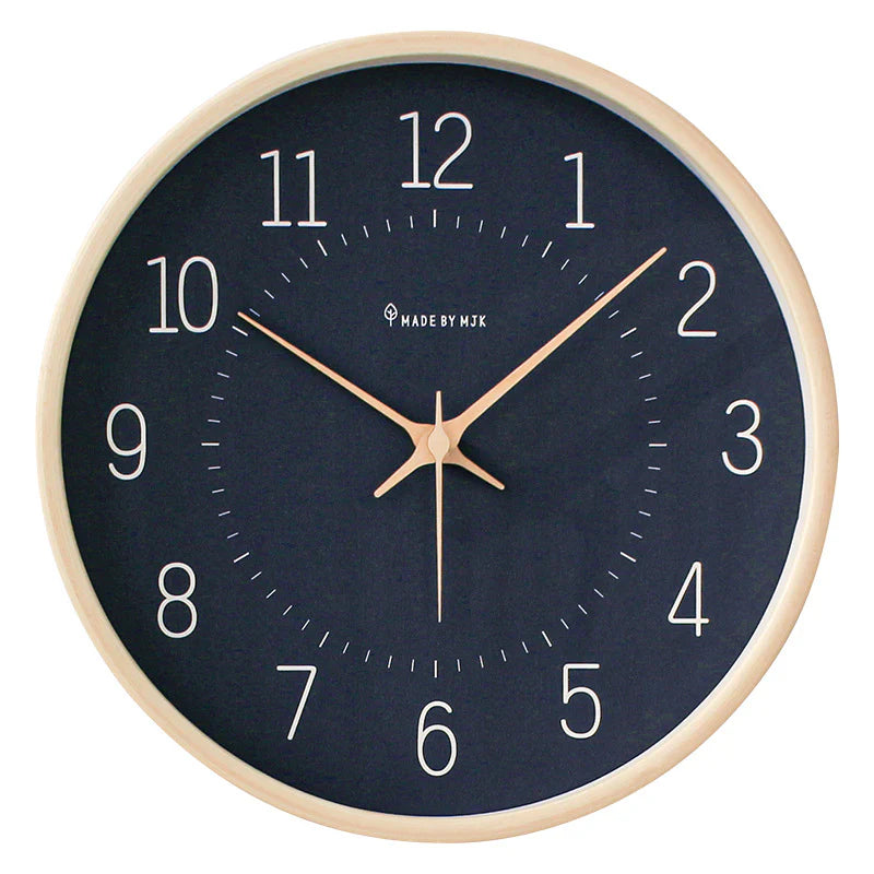 Mizu Modern Wanduhr | Massivholz 12 Zoll, Geräuschlos, Minimalistisch 7