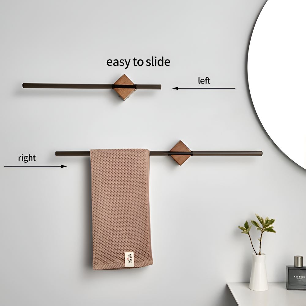 Moderner Acryl/Edelstahl Handtuchhalter - 40/50cm Wand-Badetuchhalter - Minimalistisches Design für Bad & Küche