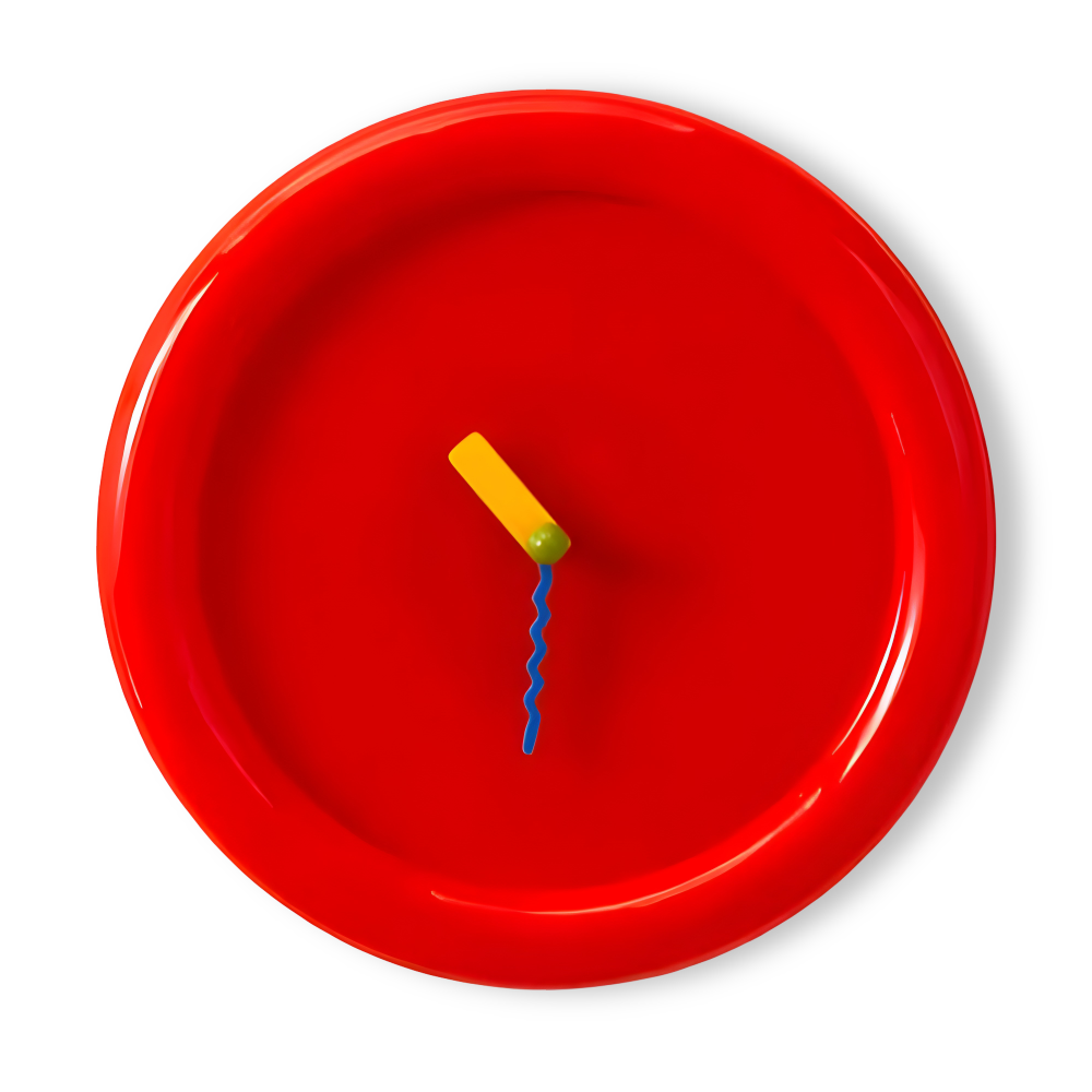 Moderne Design-Wanduhr Ø 30 cm – Kunststoff in verschiedenen Farben für das Wohnzimmer