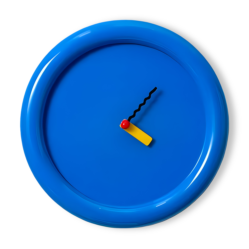 Moderne Design-Wanduhr Ø 30 cm – Kunststoff in verschiedenen Farben für das Wohnzimmer