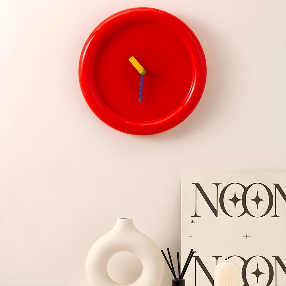 Moderne Design-Wanduhr Ø 30 cm – Kunststoff in verschiedenen Farben für das Wohnzimmer