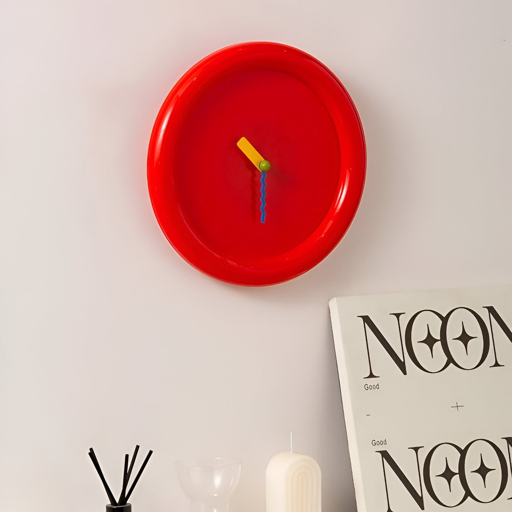 Moderne Design-Wanduhr Ø 30 cm – Kunststoff in verschiedenen Farben für das Wohnzimmer