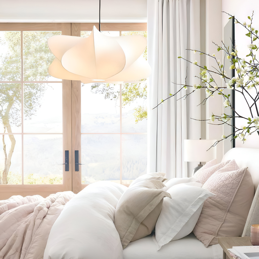 Moderne Wabi Sabi Pendelleuchte - Geometrische Japanische Stil Hängeleuchte