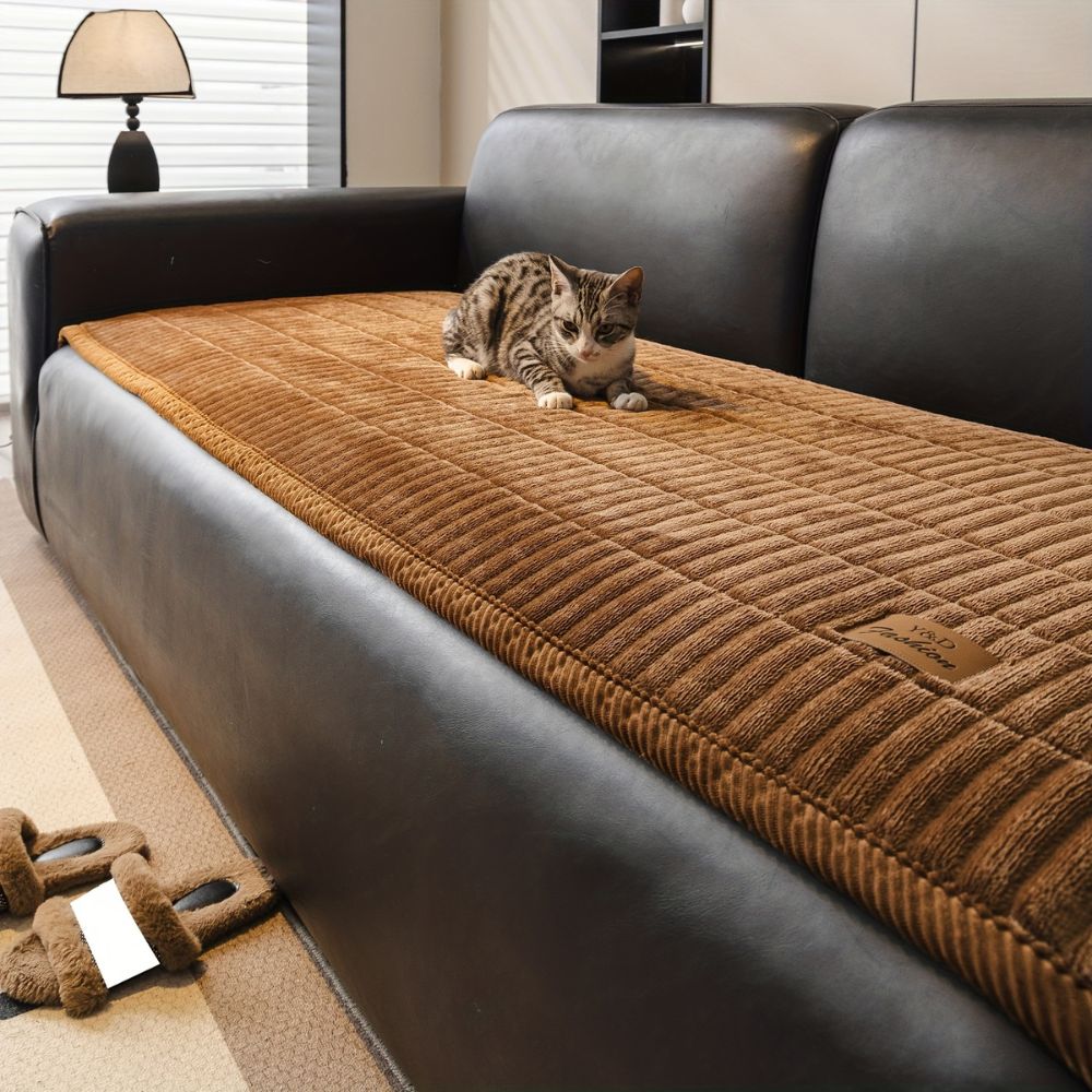 Moderne Gesteppte Sofabezug - Weiche Mikrofaser Husse in Stilvollem Design für Sessel und Sofas 1