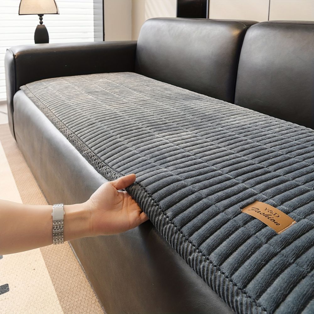 Moderne Gesteppte Sofabezug - Weiche Mikrofaser Husse in Stilvollem Design für Sessel und Sofas 2