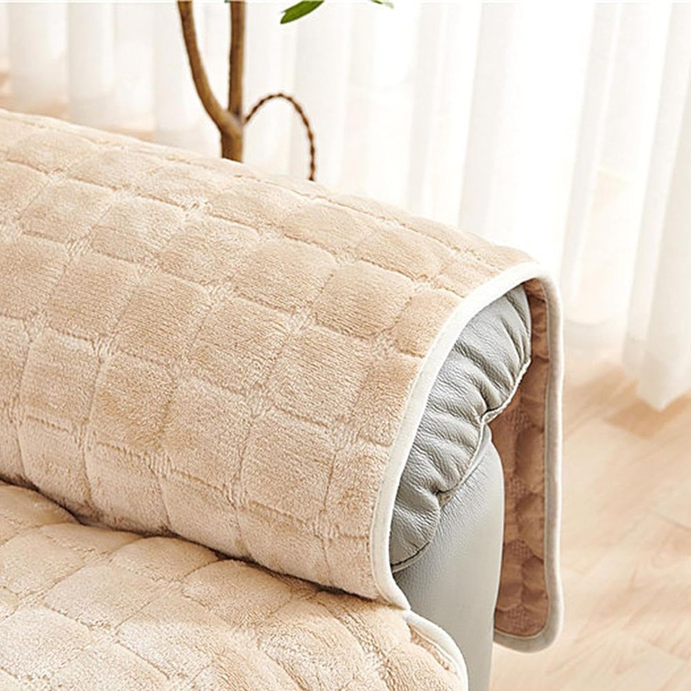 Moderne Mikrofaser Liegesesselbezug - Kuscheliger Snug Grid Stil in Dunkelgrau für Wohnräume 5