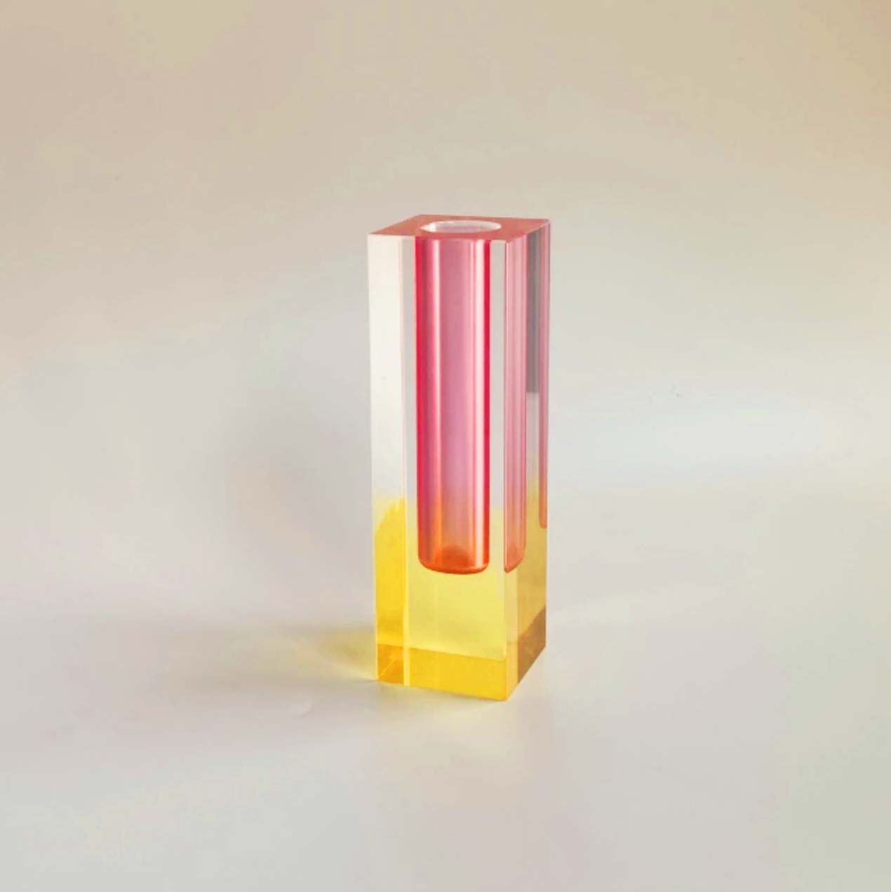 Moderne Prisma-Acrylvase - Regenbogenfarben Zylinder für Kreative Blumenarrangements 12