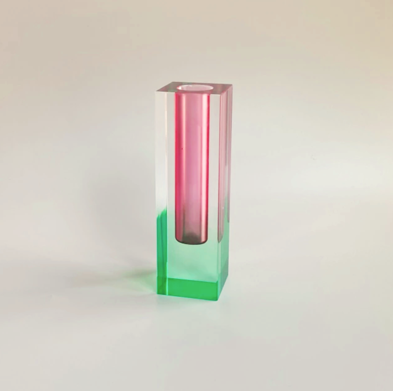 Moderne Prisma-Acrylvase - Regenbogenfarben Zylinder für Kreative Blumenarrangements 16